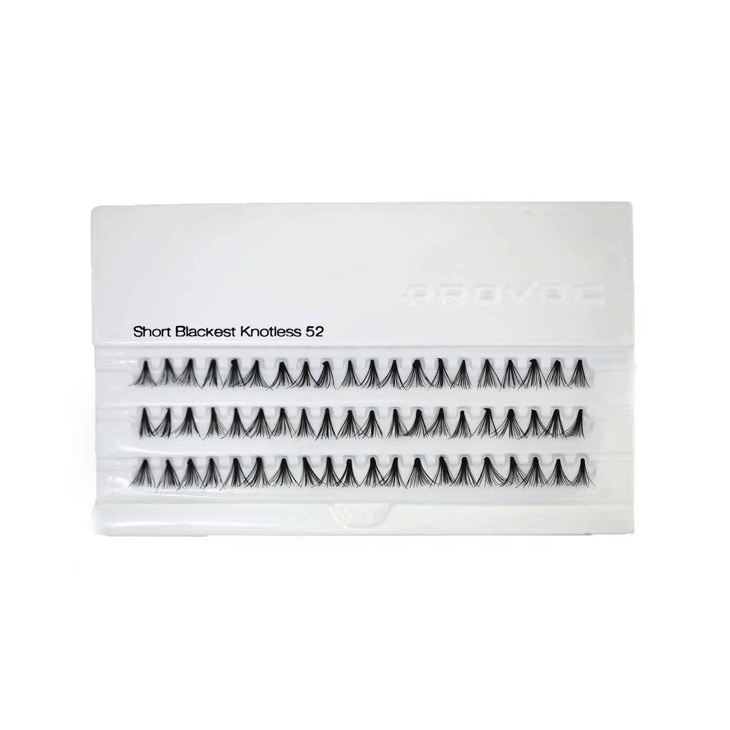 PROVOC Artificial Lashes FLARE (PROVOC Artificial Lashes FLARE 52 Short Blackest Knotless)