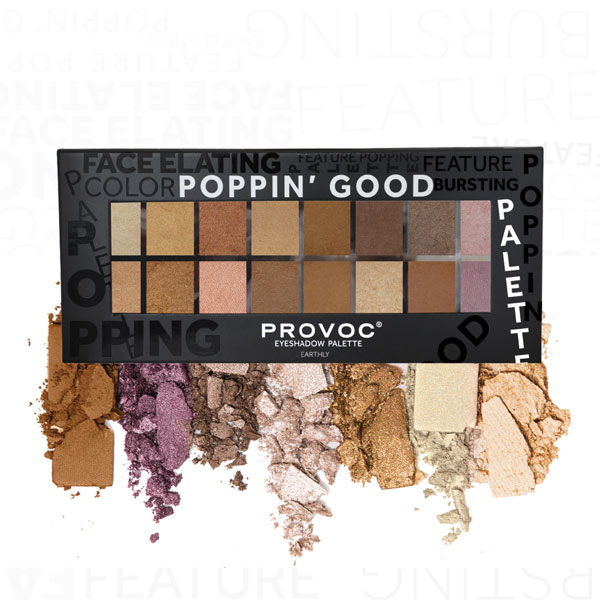 PROVOC POPPIN' GOOD Eyeshadow Earthly Palette 16 Colors