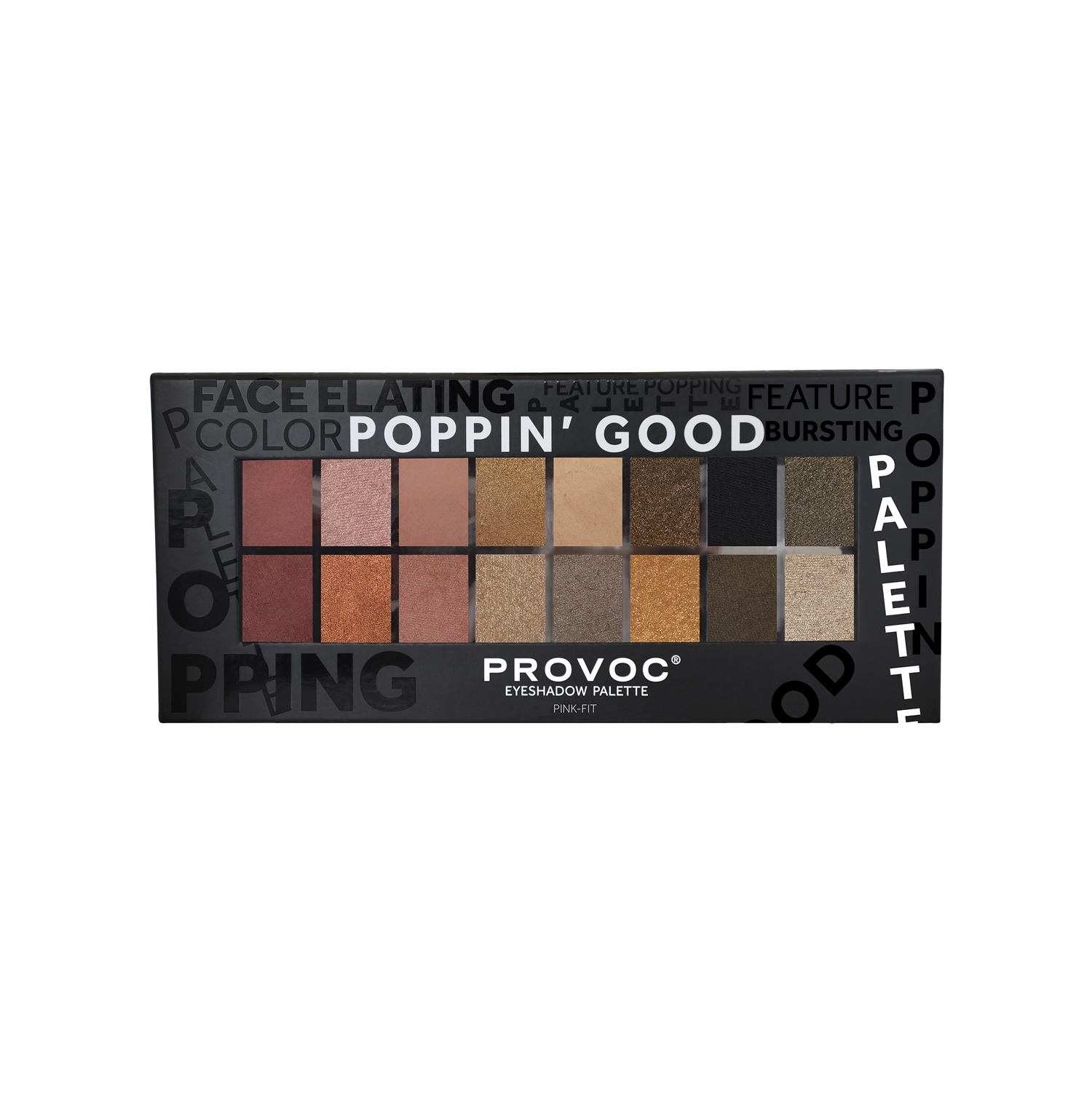 PROVOC POPPIN' GOOD Eyeshadow Pink-Fit Palette 16 Colors