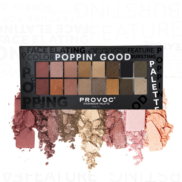 PROVOC POPPIN' GOOD Eyeshadow Pink-Fit Palette 16 Colors